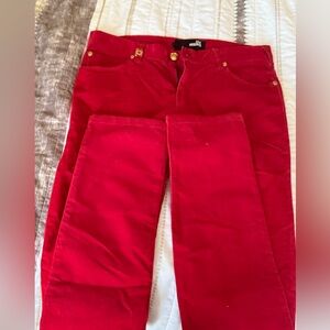 Moschino Corduroy Vibrant Red Straight Leg Jeans